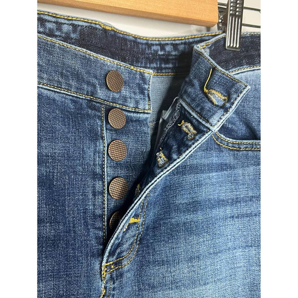 Patchwork Denim High Waist Long Skirt 30" Waist - Picture 3 of 3